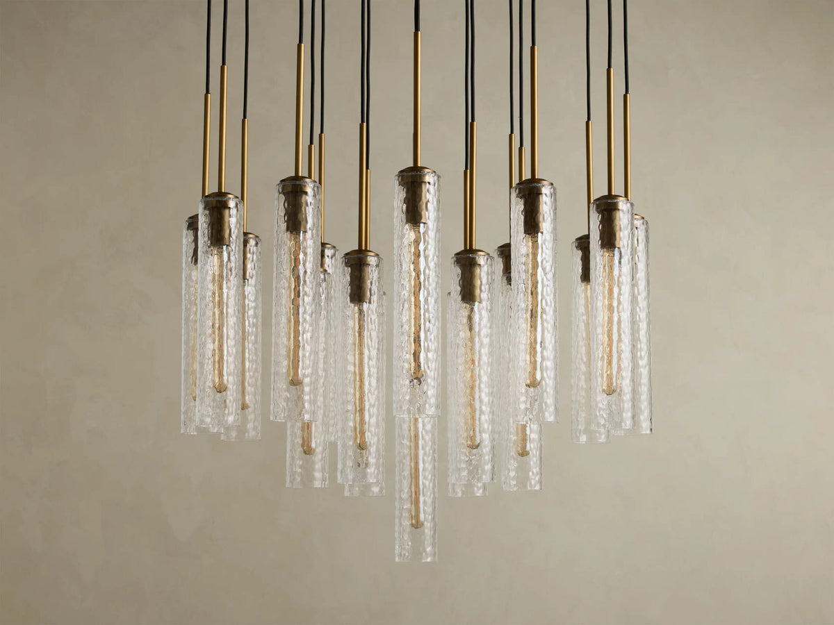 Glass Chandelier Colleena Hammered Round — product view 4