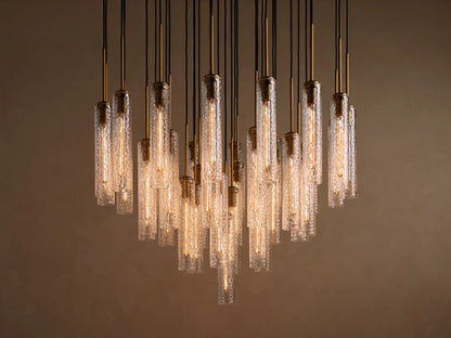 Glass Chandelier Colleena Hammered Round — product view 5