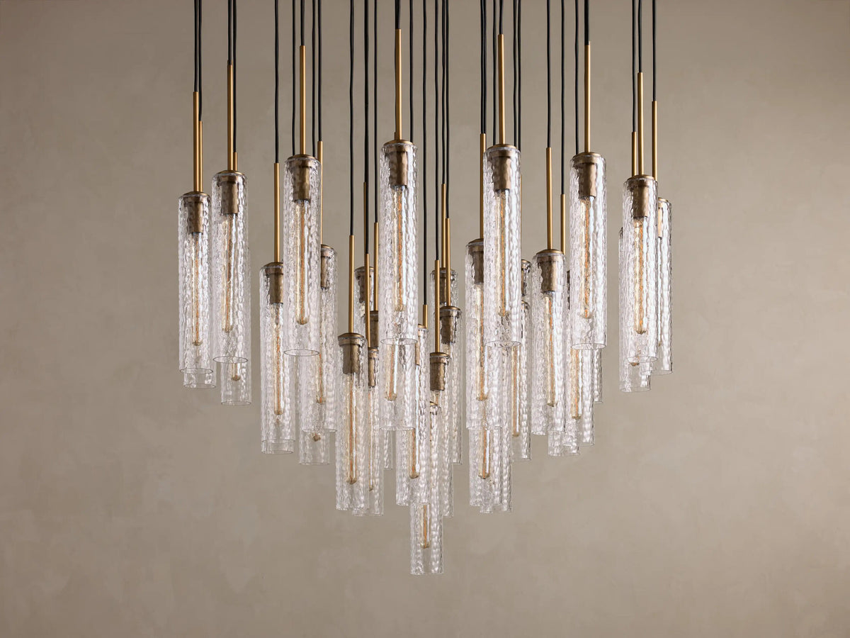 Glass Chandelier Colleena Hammered Round — product view 6