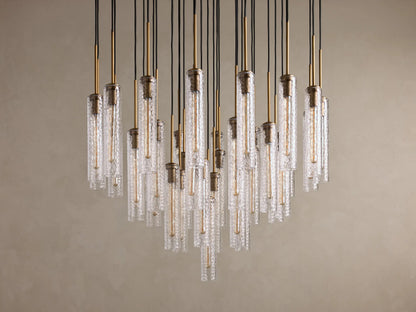 Glass Chandelier Colleena Hammered Round — product view 6
