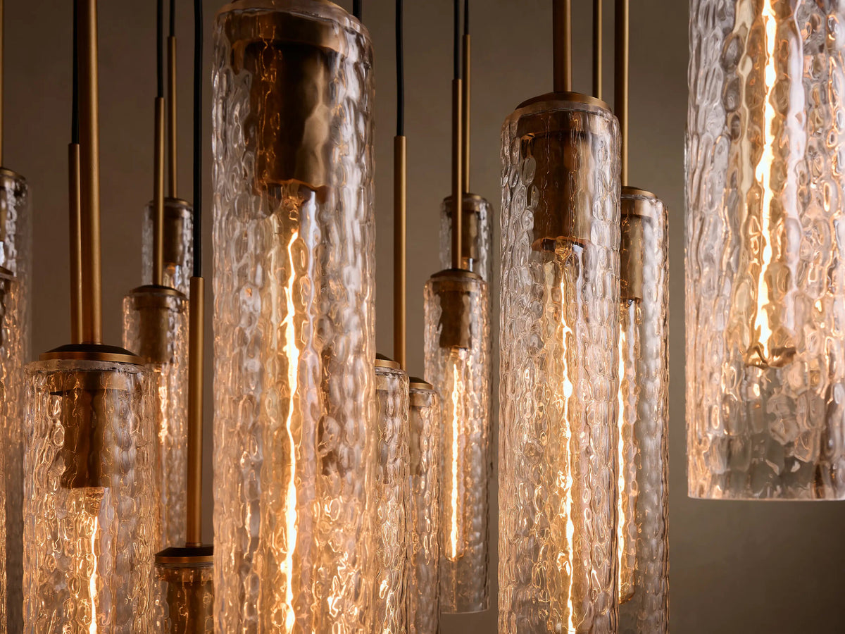 Glass Chandelier Colleena Hammered Round — product view 7