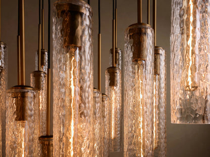 Glass Chandelier Colleena Hammered Round — product view 7