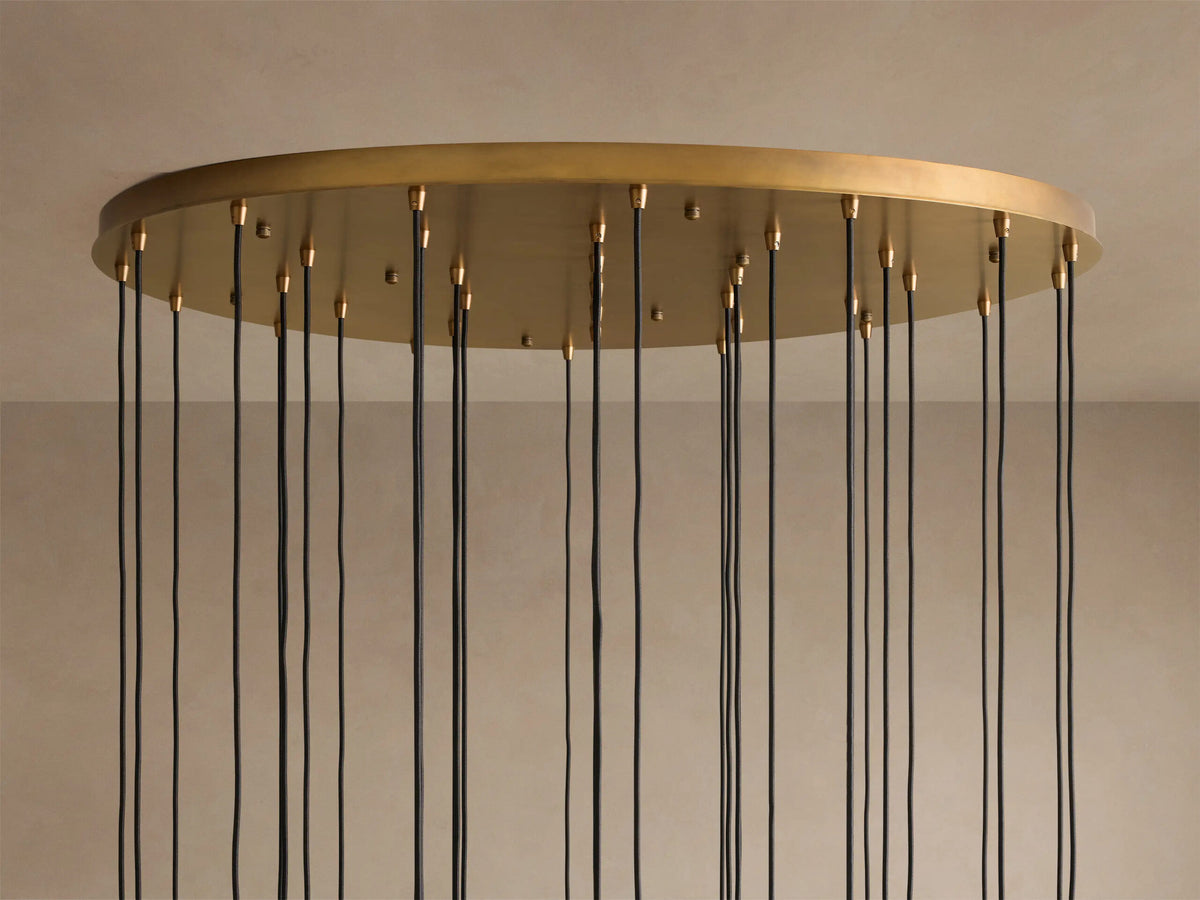 Glass Chandelier Colleena Hammered Round — product view 8