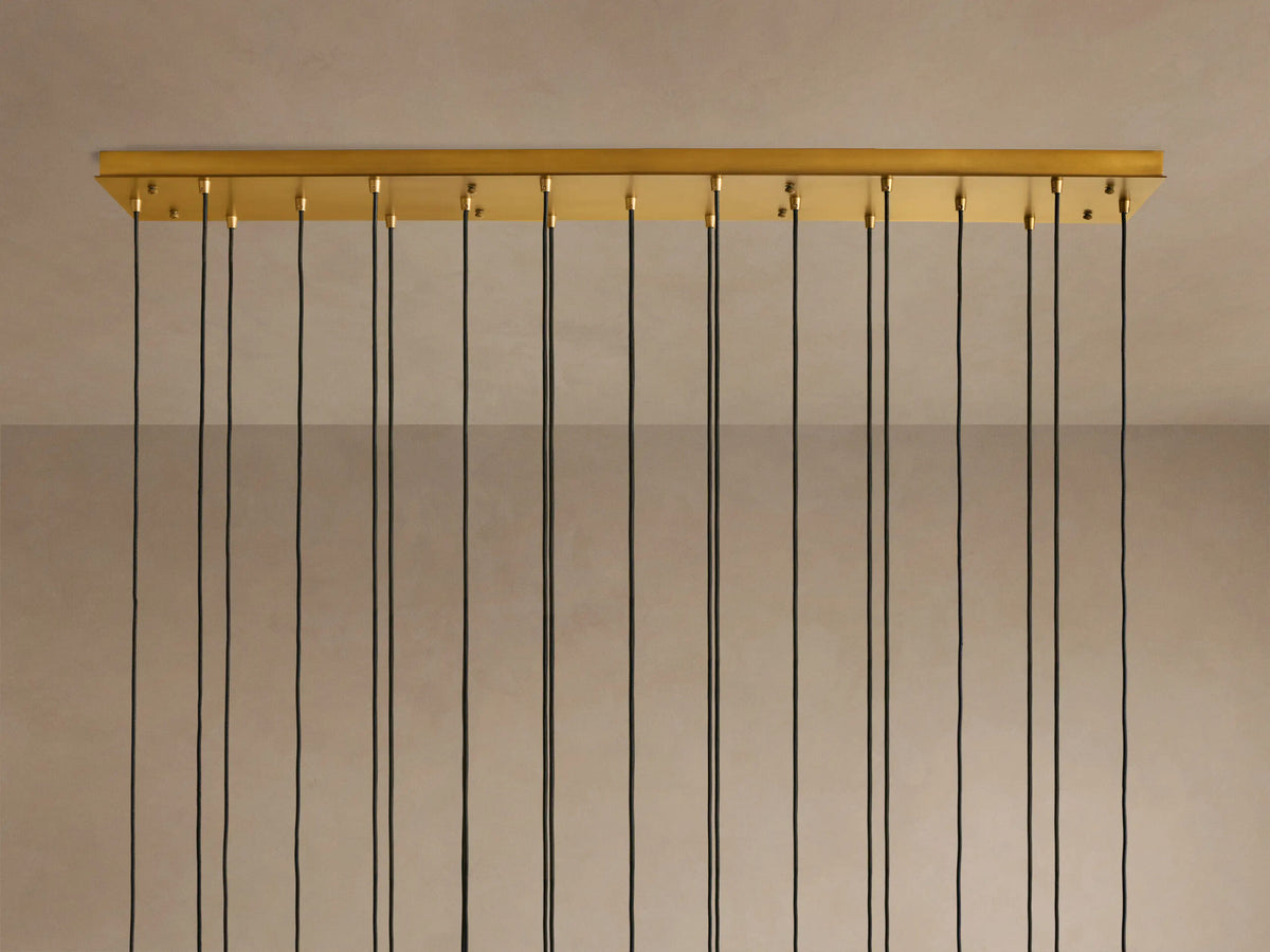 Linear Fluted Glass Light Chandelier — product view 2