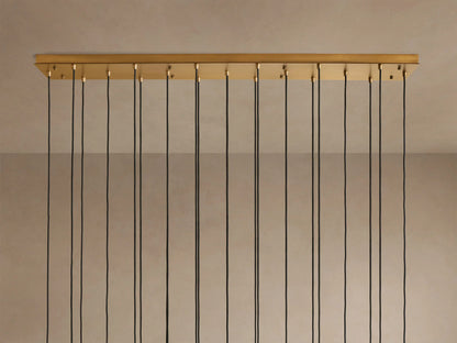 Glass Linear Light Hammered Glass Chandelier — product view 2