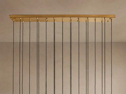 Glass Linear Light Hammered Glass Chandelier — product view 2