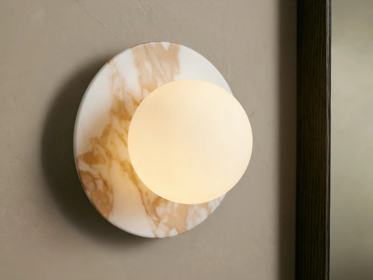 Corinna Modern Marble Sconce in Calacatta Gold — product view 1