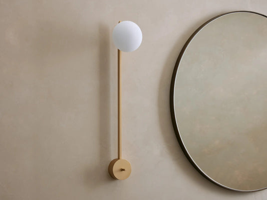 Costella Iron Globe Sconce in Gold — product view 2