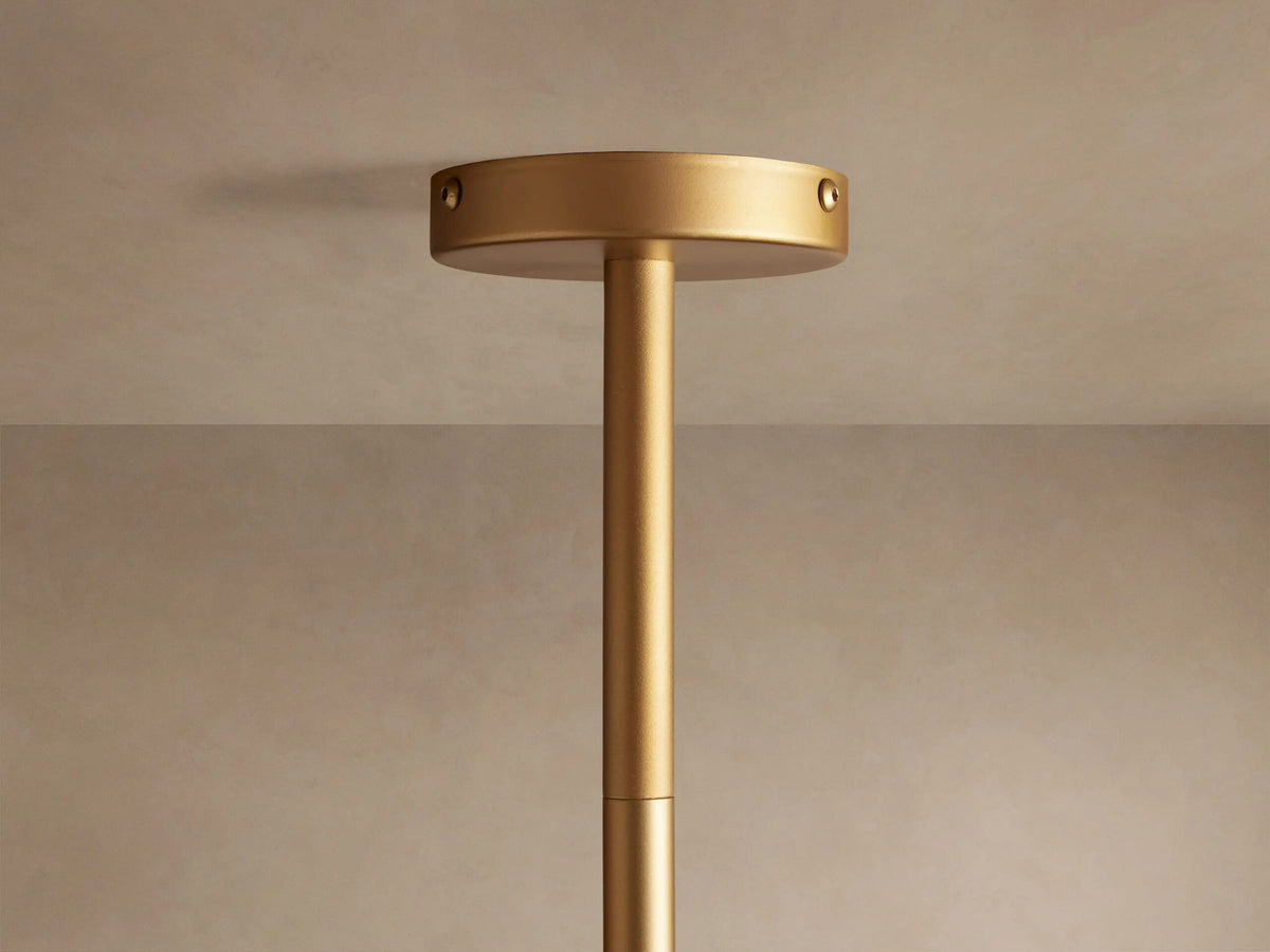 Globe Glass Light Round Chandelier in Gold — product view 5