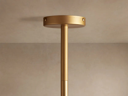 Globe Glass Light Round Chandelier in Gold — product view 5