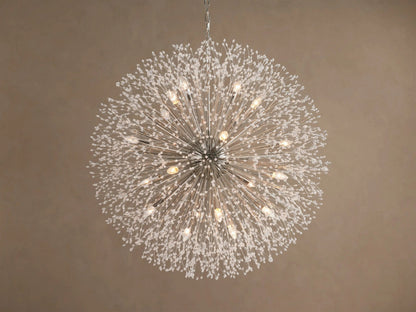 Dandelion 43 Inch Round Silver Crystal Chandelier — product view 1