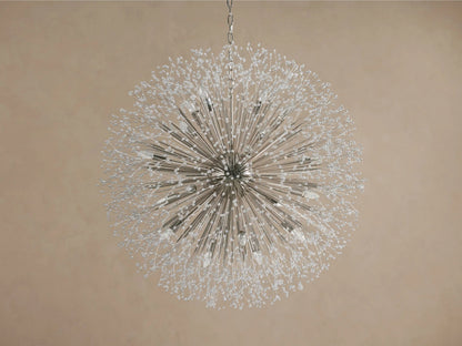 Dandelion 43 Inch Round Silver Crystal Chandelier — product view 2