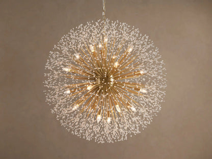 Dandelion Round Crystal Chandelier 30 Inch Silver — product view 5