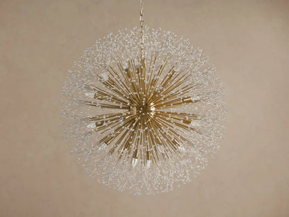 Dandelion Round Crystal Chandelier 30 Inch Silver — product view 6