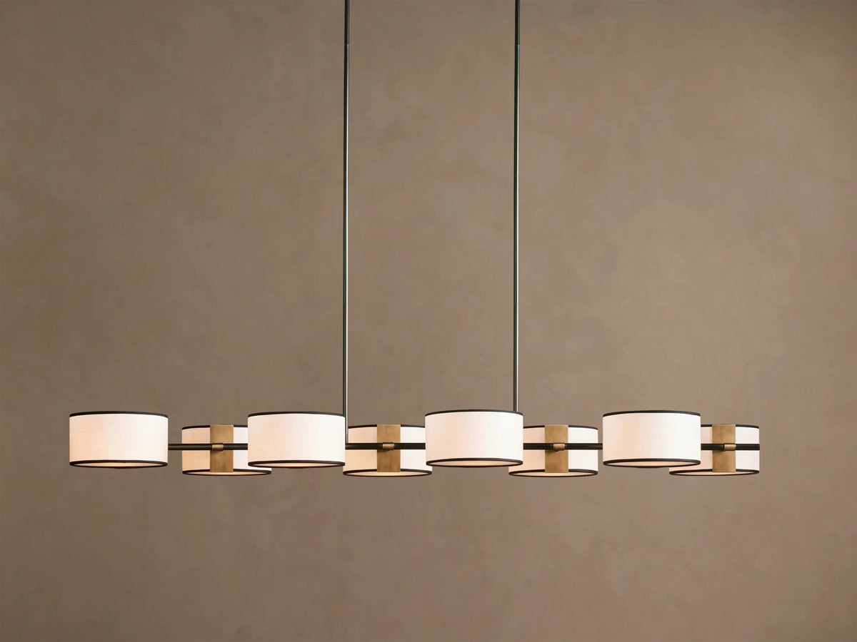 Fabric Chandelier Linear Dining Room Light — product view 1