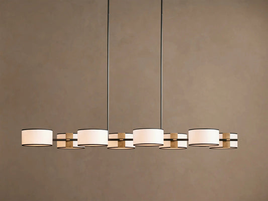 Fabric Chandelier Linear Dining Room Light — product view 1