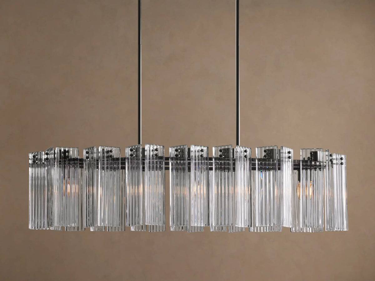 Delsie Oval Glass Chandelier 51 Inch — product view 1