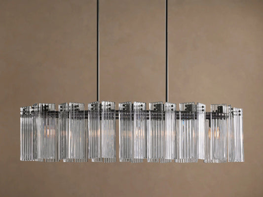 Delsie Oval Glass Chandelier 51 Inch — product view 1