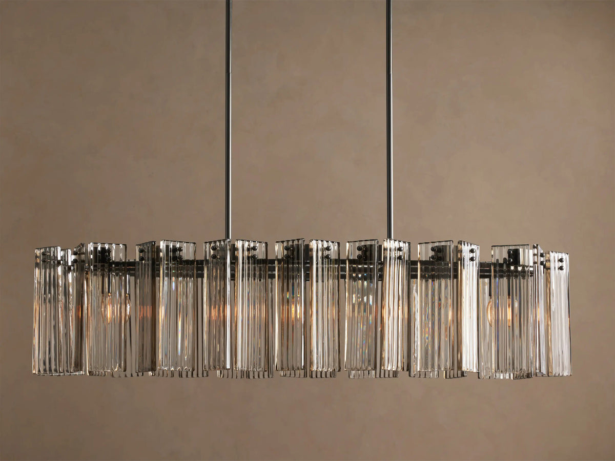 Delsie Oval Glass Chandelier 51 Inch — product view 11