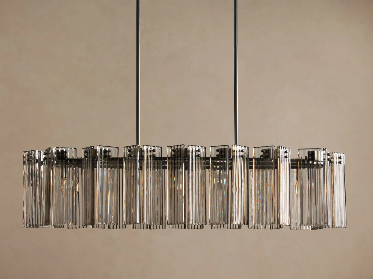Delsie Oval Glass Chandelier 51 Inch — product view 13