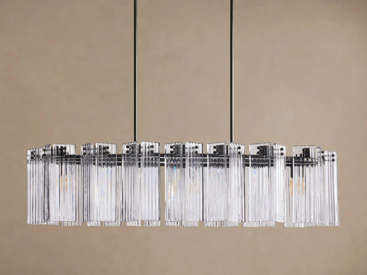 Delsie Oval Glass Chandelier 51 Inch — product view 3