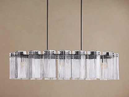 Delsie Oval Glass Chandelier 51 Inch — product view 3