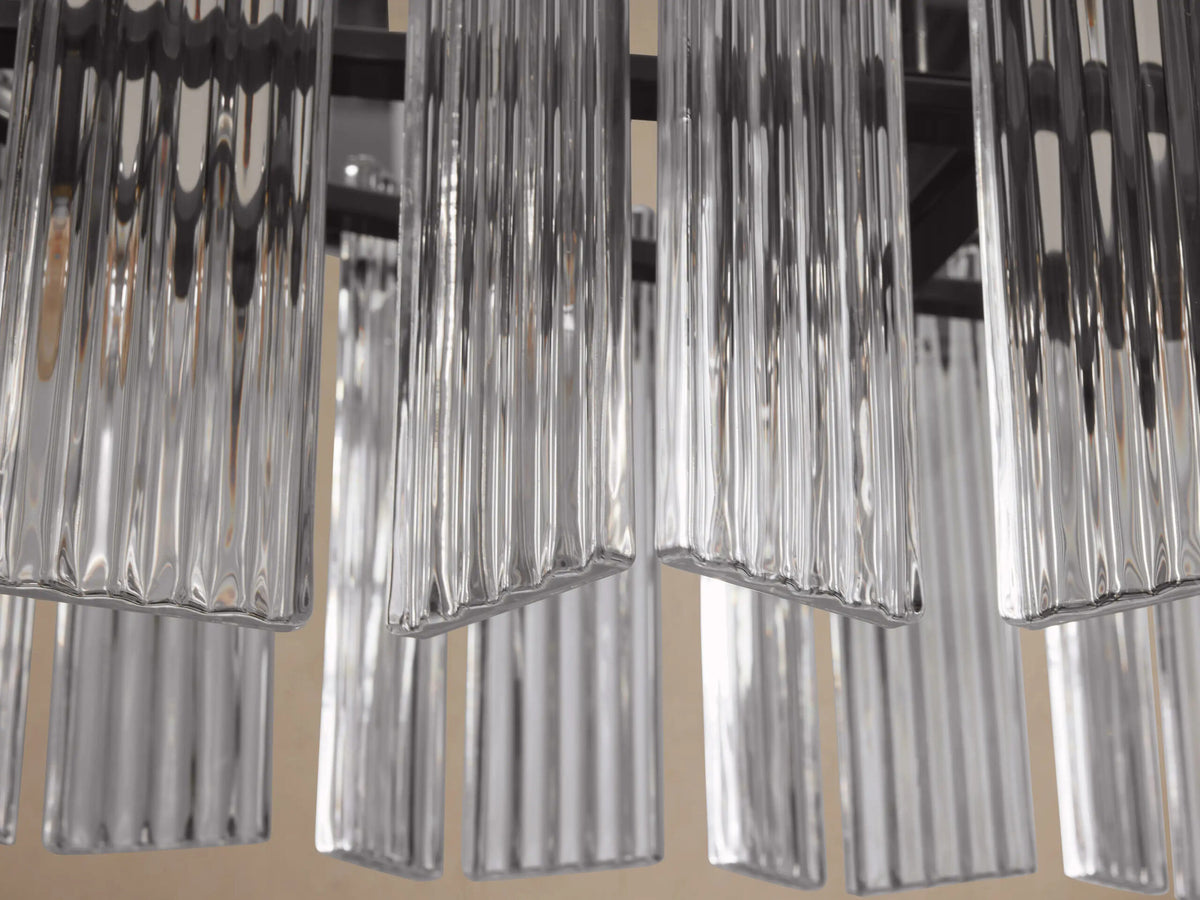 Delsie Oval Glass Chandelier 51 Inch — product view 4