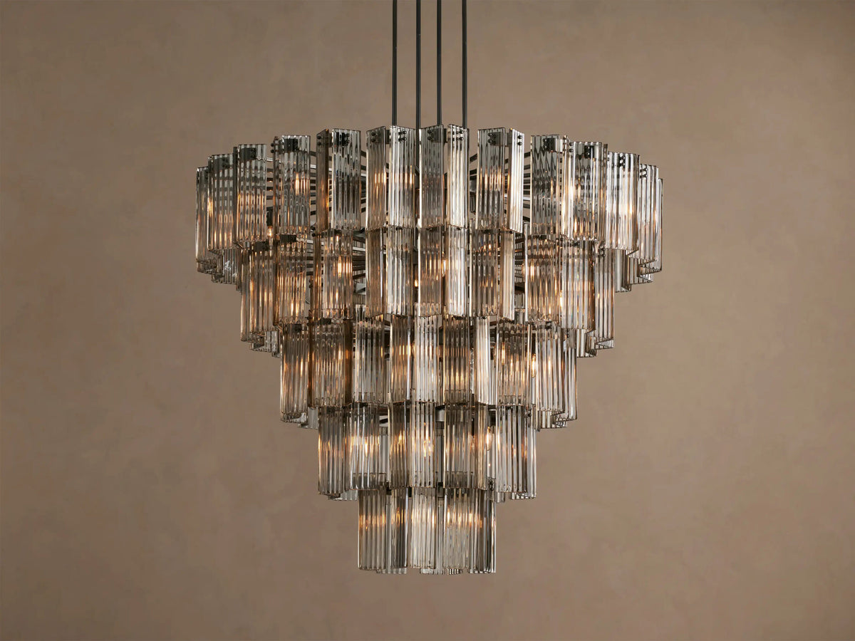 Delsie Bronze Smoke Glass Chandelier — product view 1
