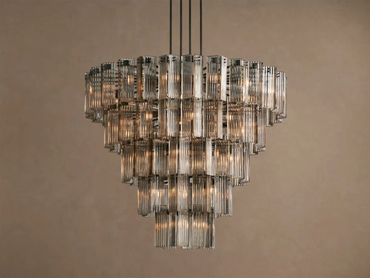 Delsie Bronze Smoke Glass Chandelier — product view 1