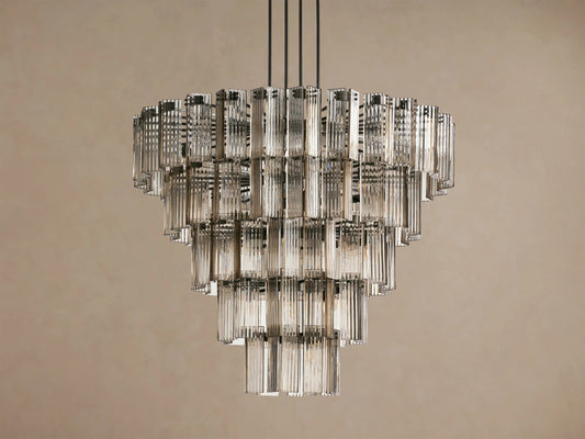 Delsie Bronze Smoke Glass Chandelier — product view 2