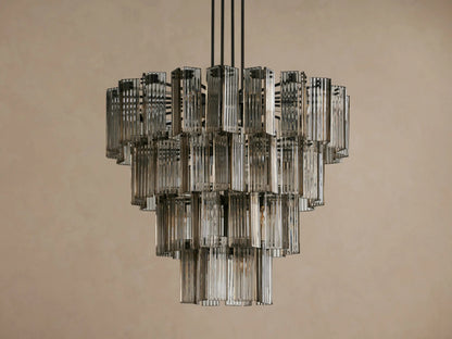 Delsie Glass Chandelier Smoke Brass 48 Inch — product view 10