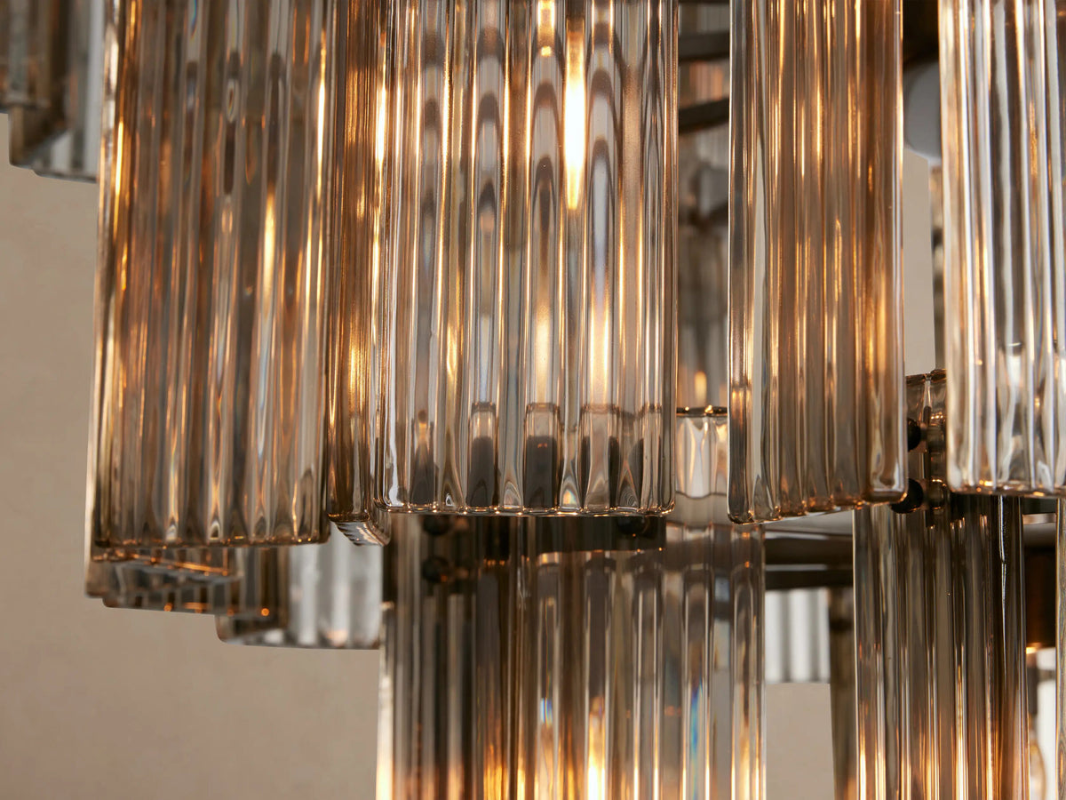 Delsie Glass Chandelier Smoke Brass 48 Inch — product view 11