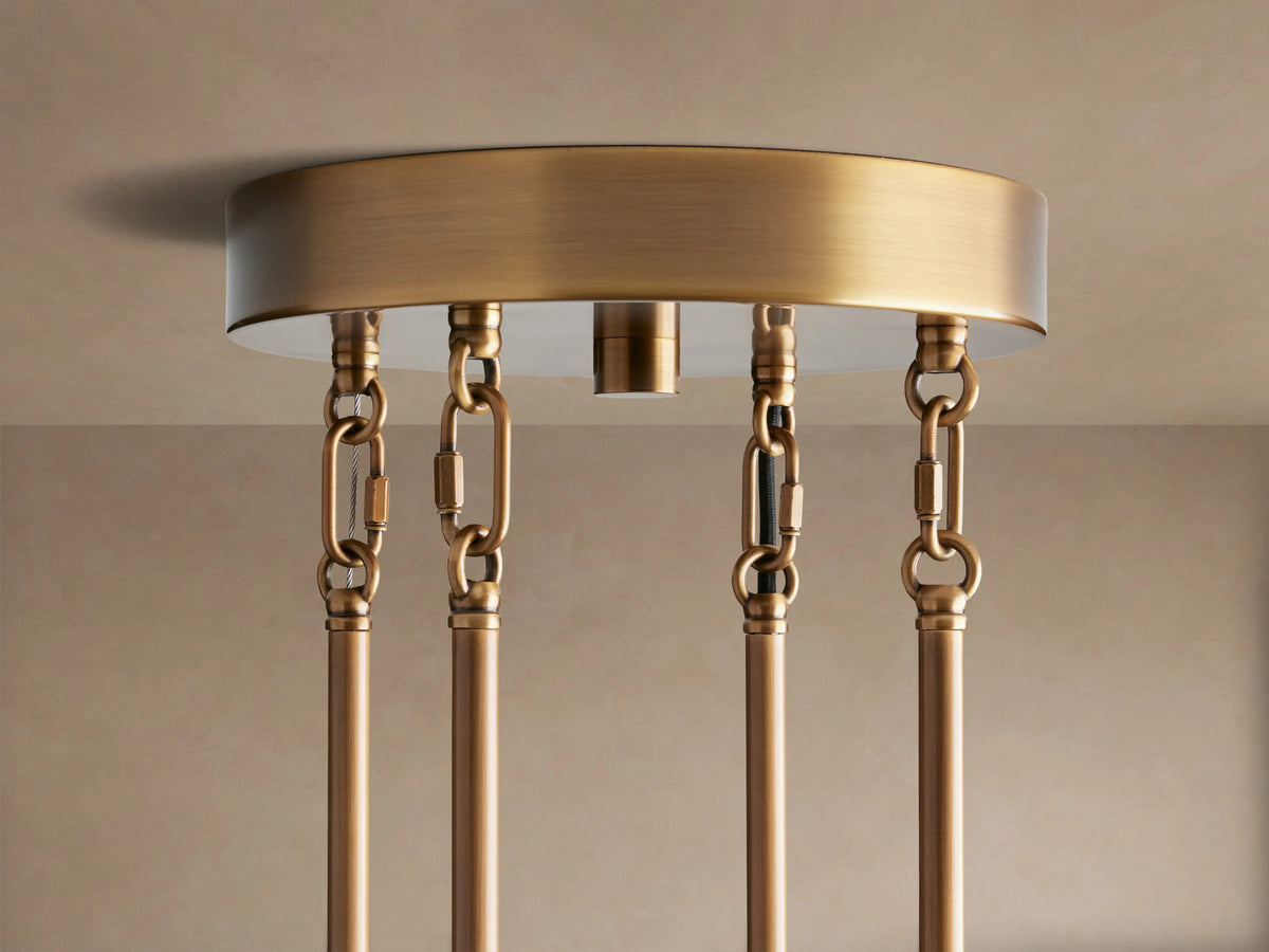 Delsie Glass Chandelier Smoke Brass 48 Inch — product view 4