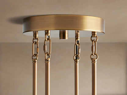 Delsie Glass Chandelier Smoke Brass 48 Inch — product view 4