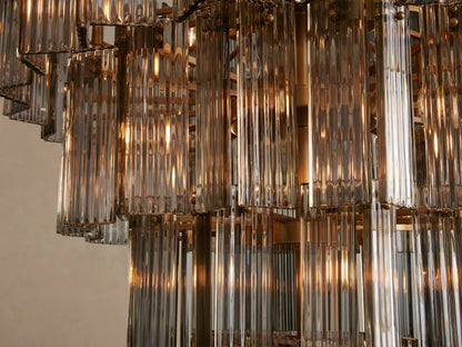 Delsie Glass Chandelier Smoke Brass 48 Inch — product view 7
