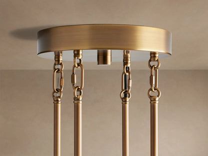 Delsie Glass Chandelier Smoke Brass 48 Inch — product view 8