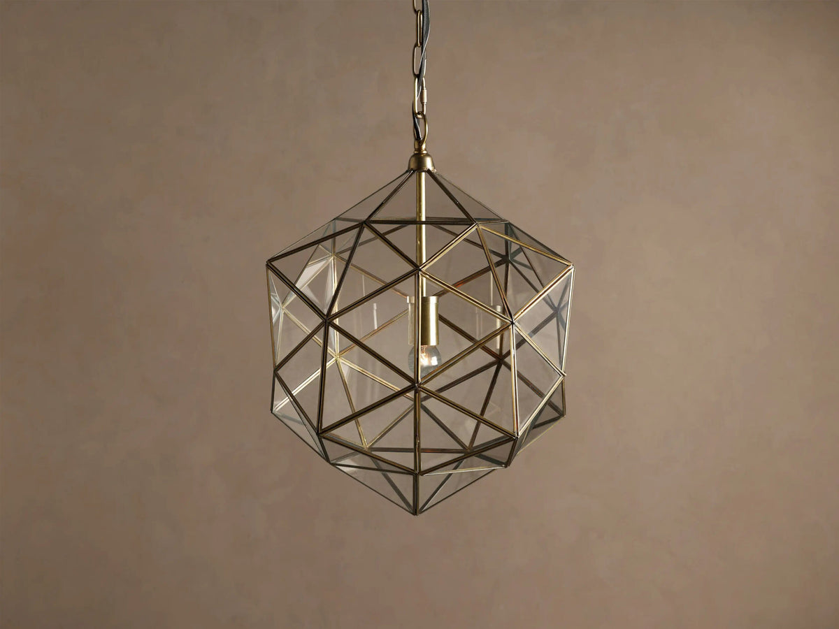 Eliana Brass Lantern Pendant Light — product view 1