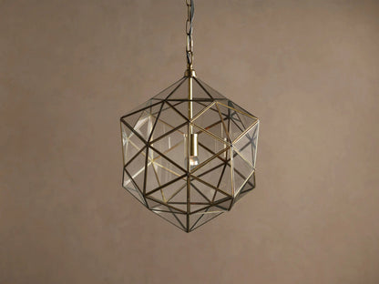 Eliana Brass Lantern Pendant Light — product view 1