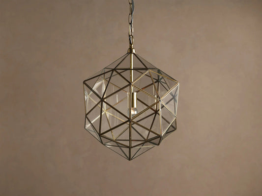 Eliana Brass Lantern Pendant Light — product view 1