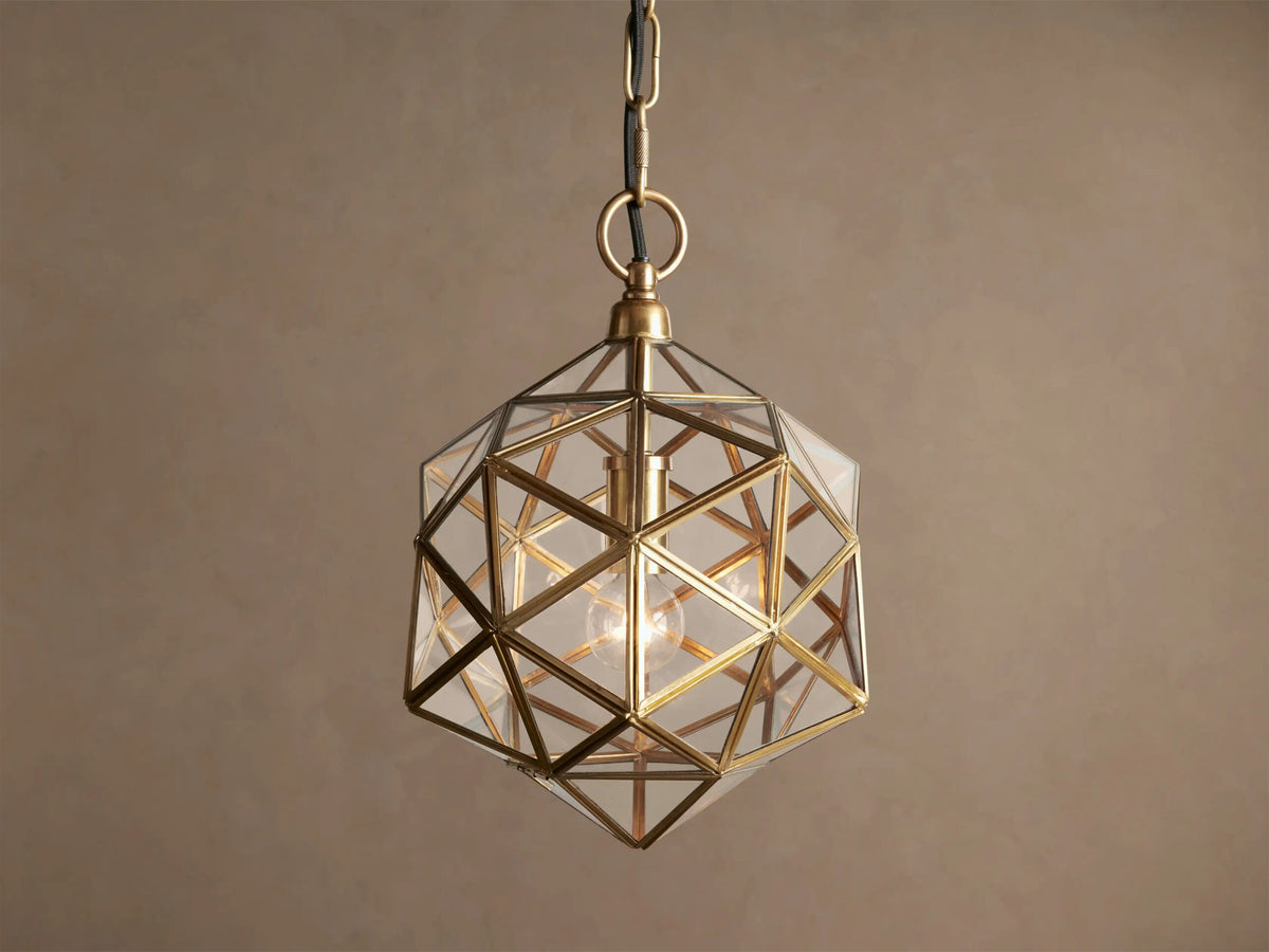 Eliana Brass Lantern Pendant Light — product view 3