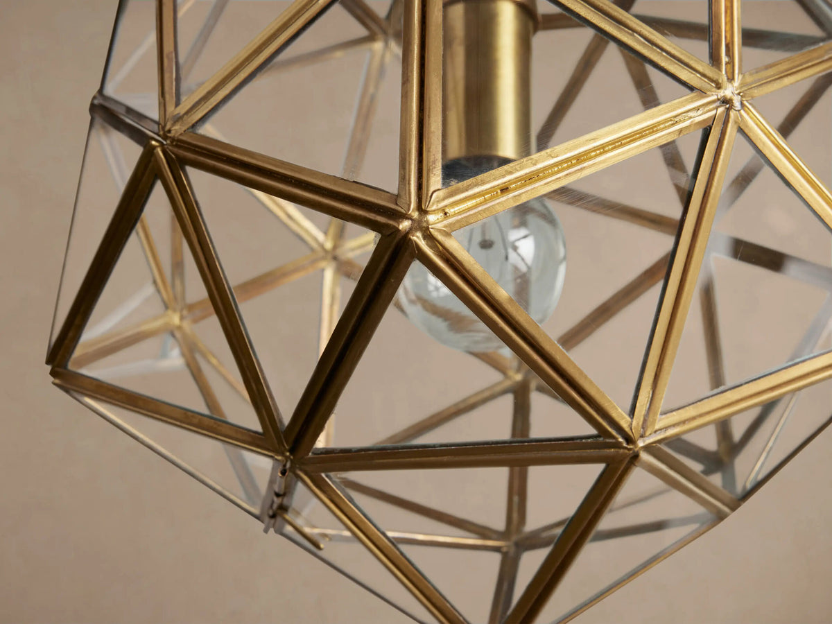 Eliana Brass Lantern Pendant Light — product view 5
