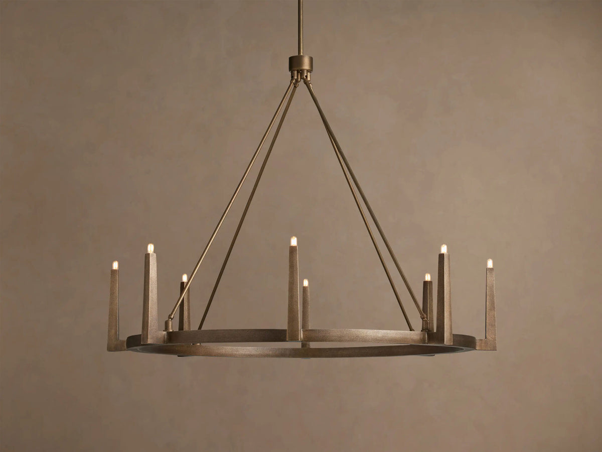 Emmet Brass Chandelier 54 Inch Round Frame — product view 1
