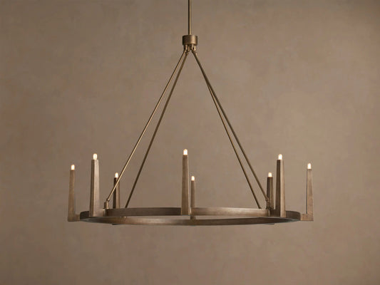Emmet Brass Chandelier 54 Inch Round Frame — product view 1