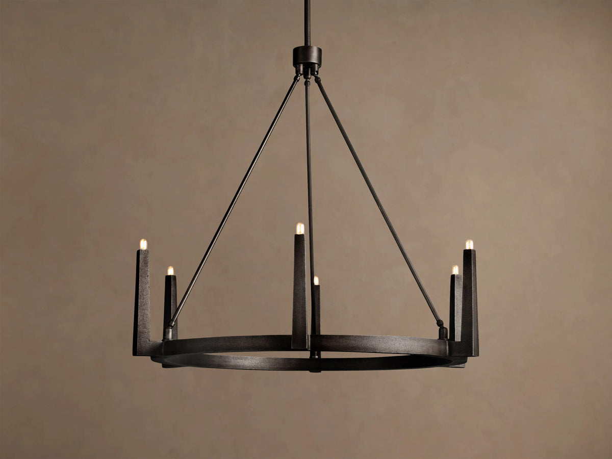 Emmet Brass Chandelier 54 Inch Round Frame — product view 13