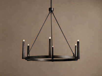 Emmet Brass Chandelier 54 Inch Round Frame — product view 13