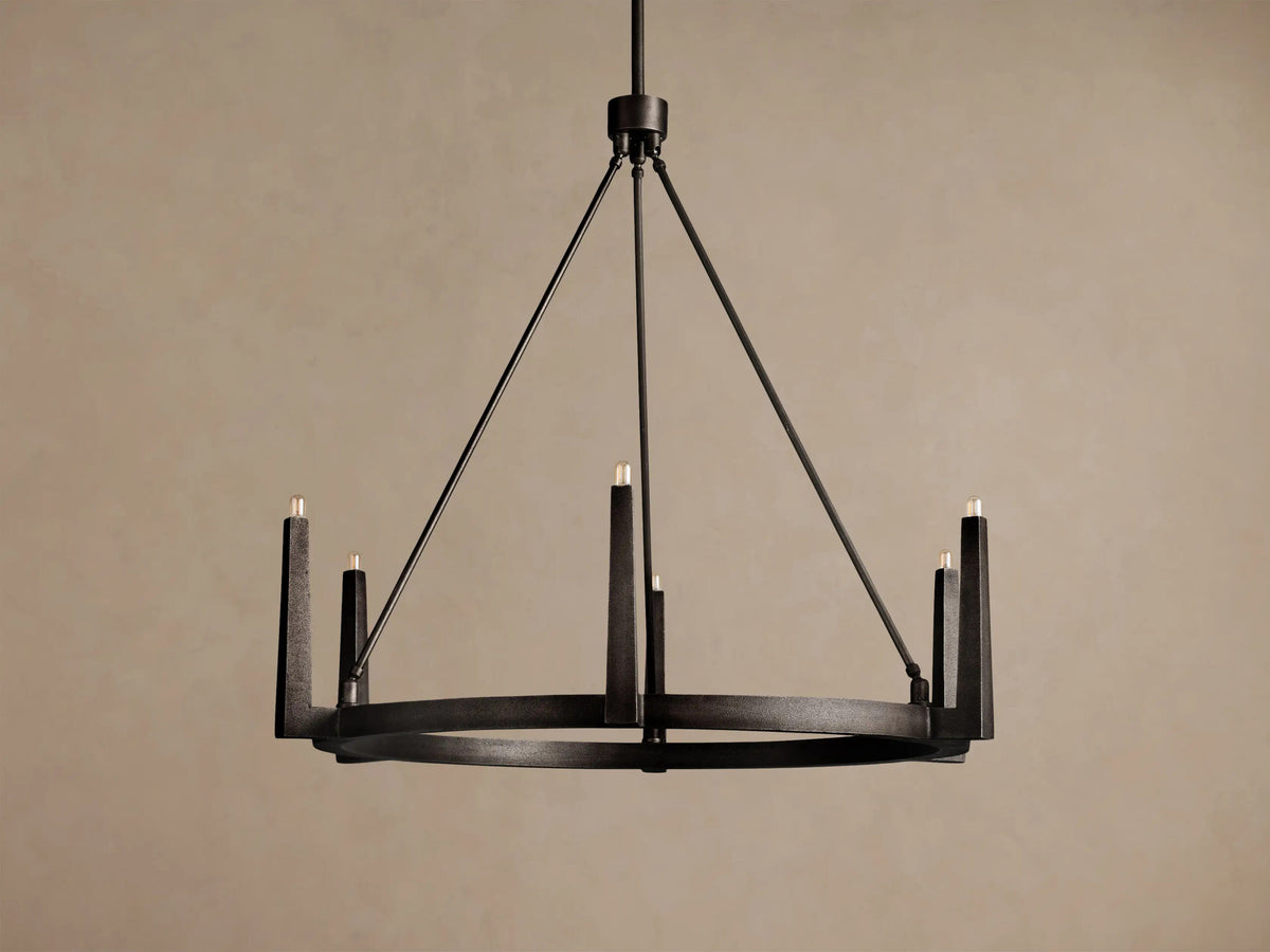Emmet Brass Chandelier 54 Inch Round Frame — product view 14