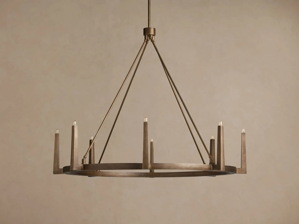 Emmet Brass Chandelier 54 Inch Round Frame — product view 2