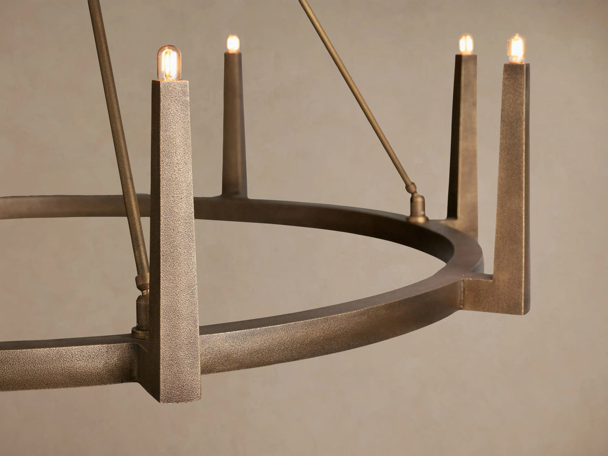 Emmet Brass Chandelier 54 Inch Round Frame — product view 3