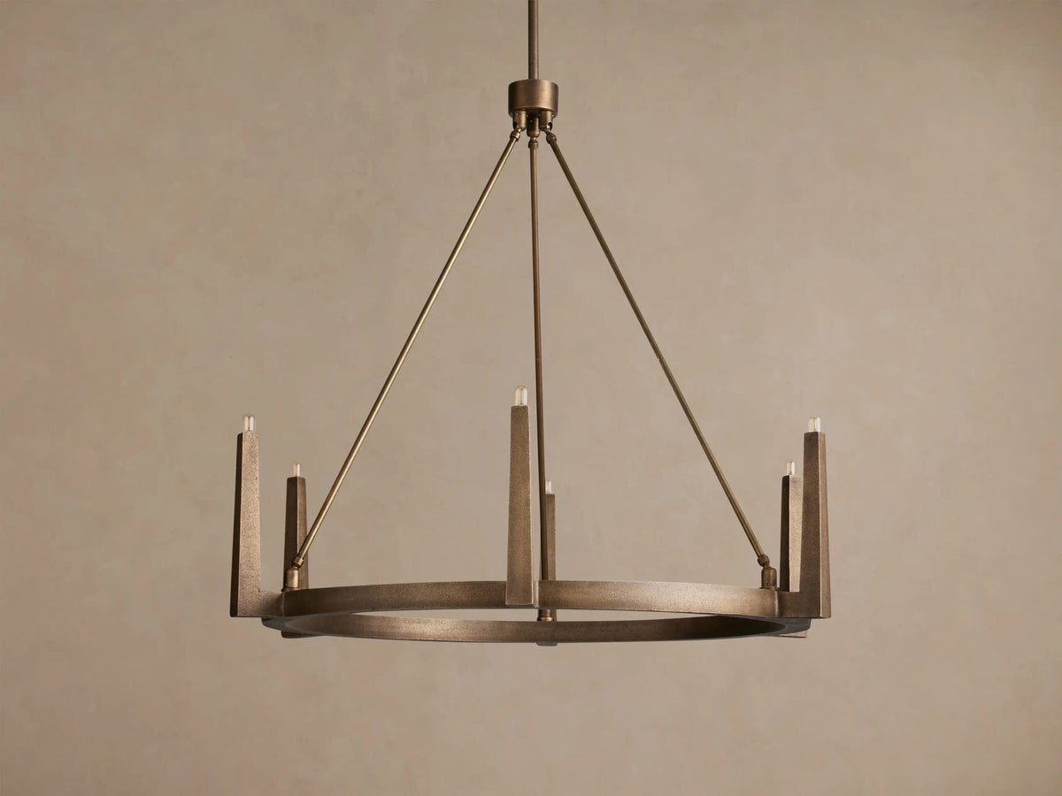 Emmet Brass Chandelier 54 Inch Round Frame — product view 6