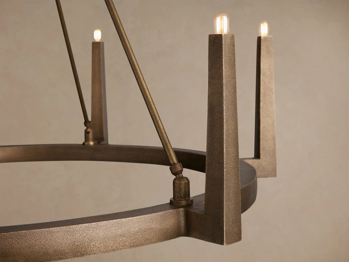 Emmet Brass Chandelier 54 Inch Round Frame — product view 7